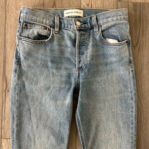 Denim Forum Yoko Mid Rise Skinny Jeans Size 27 28L Organic Cotton